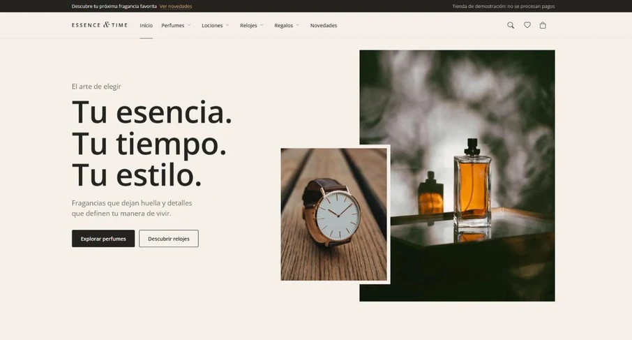 Essence & Time — Perfumes, Lociones y Relojes