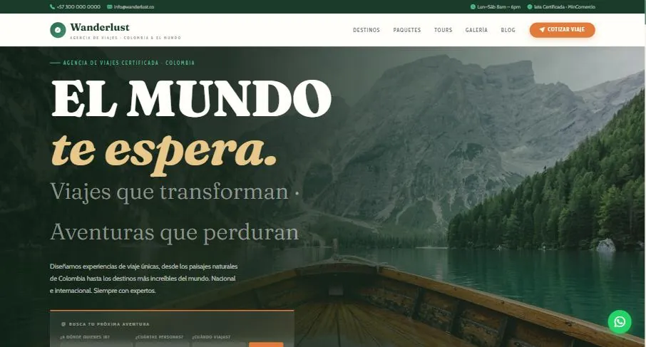 Wanderlust — Agencia de Viajes